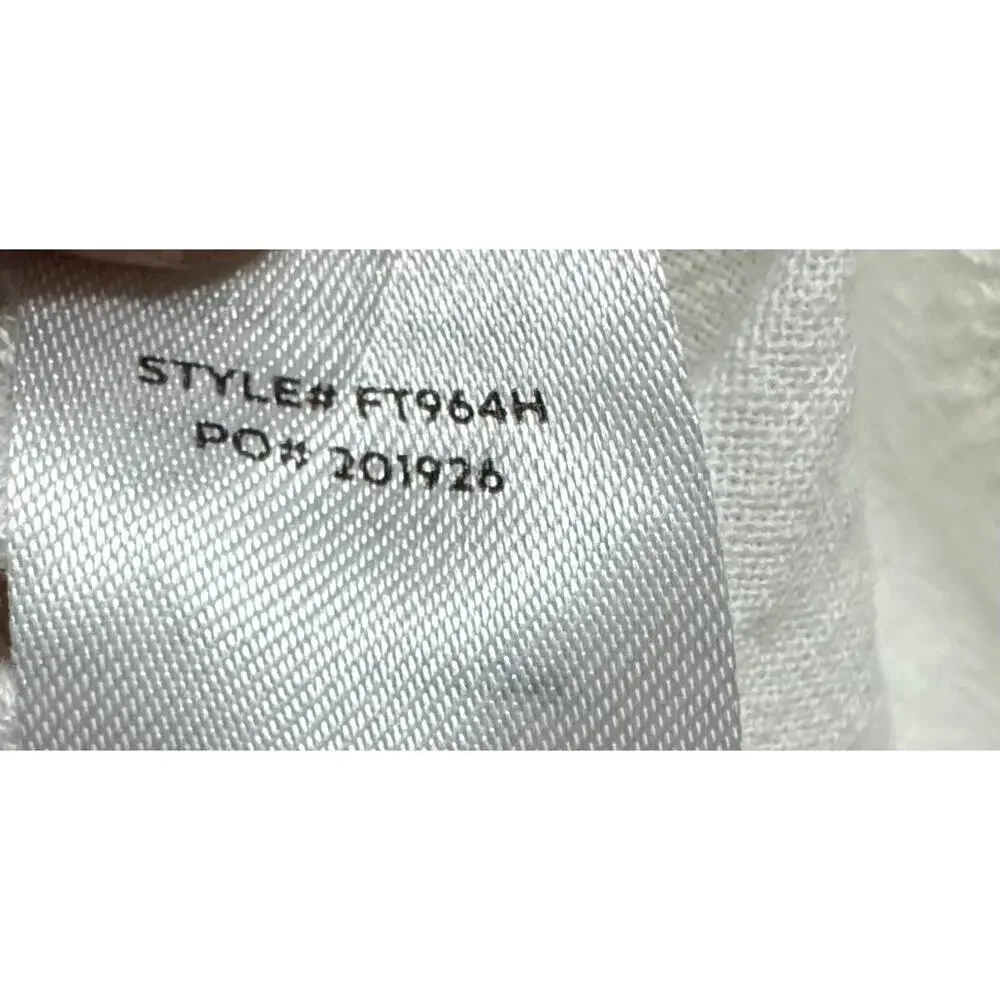 Lulus Adjoa White Embroidered Scalloped Crop Top | Size Small | NWT - Picture 8 of 9